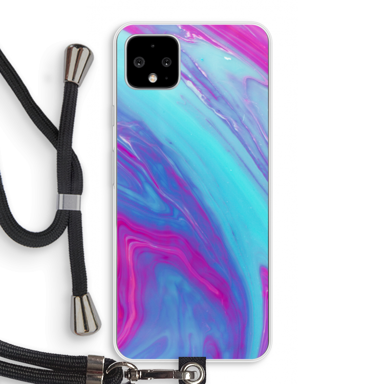 Zweverige regenboog: Pixel 4 XL Transparant Hoesje met koord