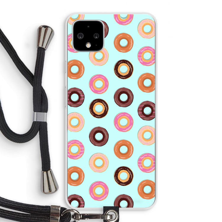 Donuts: Pixel 4 XL Transparant Hoesje met koord