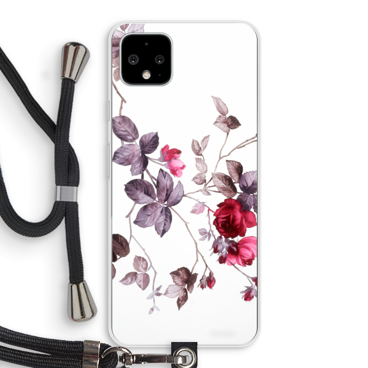 Mooie bloemen: Pixel 4 XL Transparant Hoesje met koord