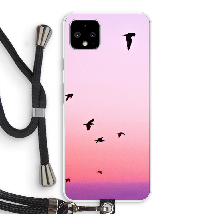 Fly away: Pixel 4 XL Transparant Hoesje met koord