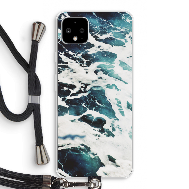 Golven: Pixel 4 XL Transparant Hoesje met koord