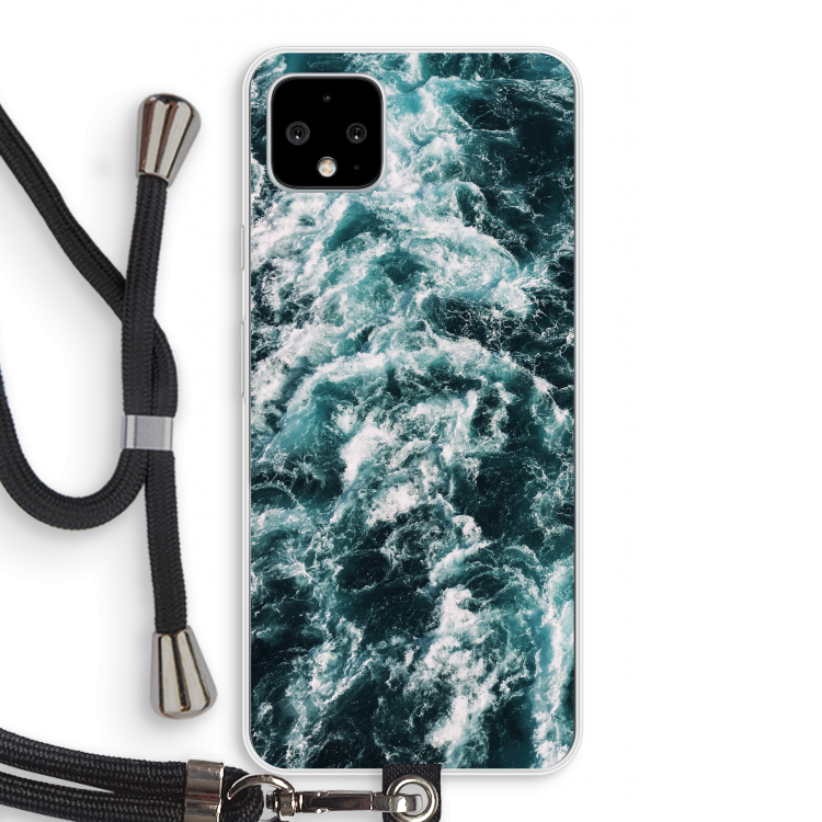 Zee golf: Pixel 4 XL Transparant Hoesje met koord