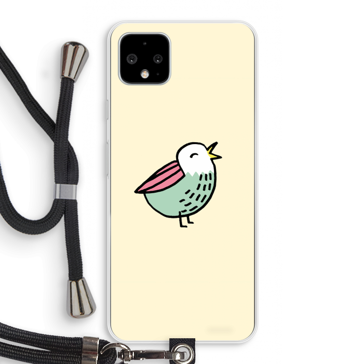 Birdy: Pixel 4 XL Transparant Hoesje met koord