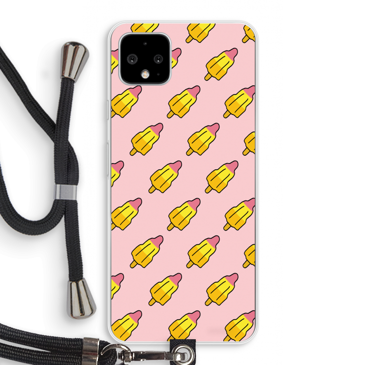 Waterijsjes: Pixel 4 XL Transparant Hoesje met koord