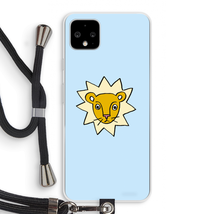 Kleine leeuw: Pixel 4 XL Transparant Hoesje met koord
