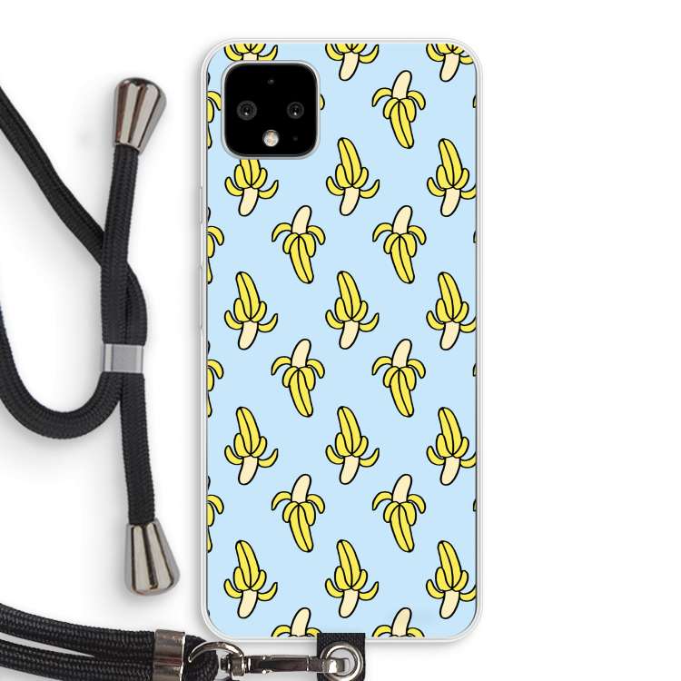 Bananas: Pixel 4 XL Transparant Hoesje met koord