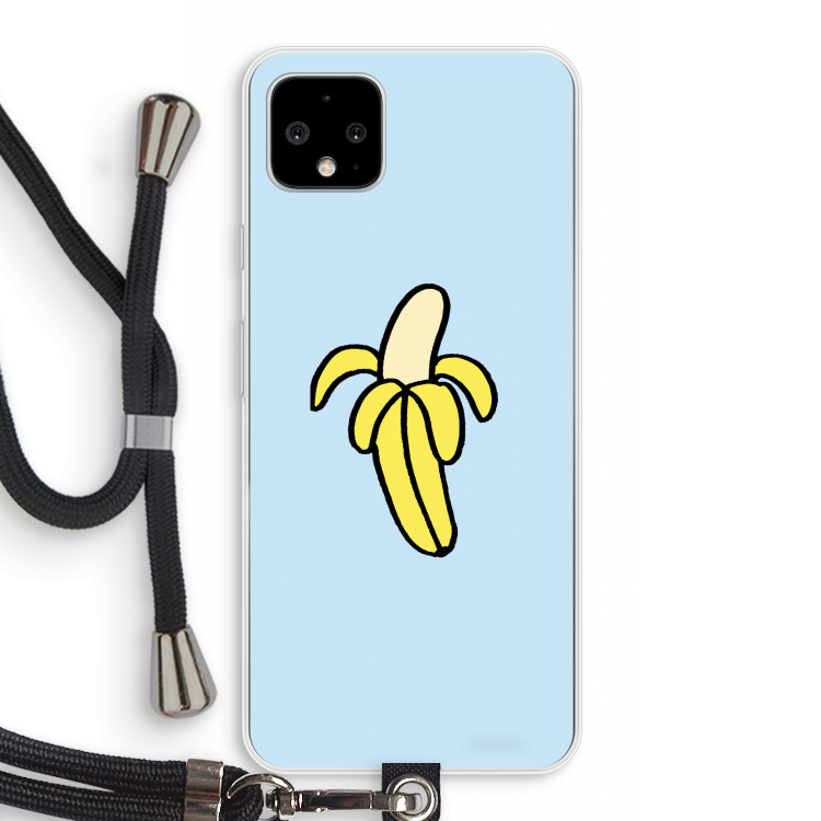 Banana: Pixel 4 XL Transparant Hoesje met koord