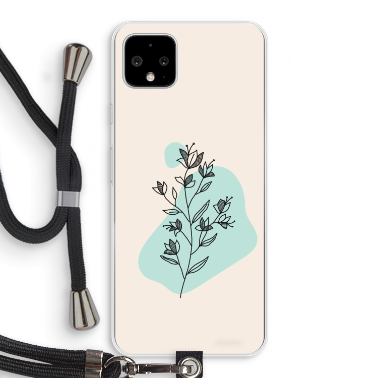 Violets are blue: Pixel 4 XL Transparant Hoesje met koord