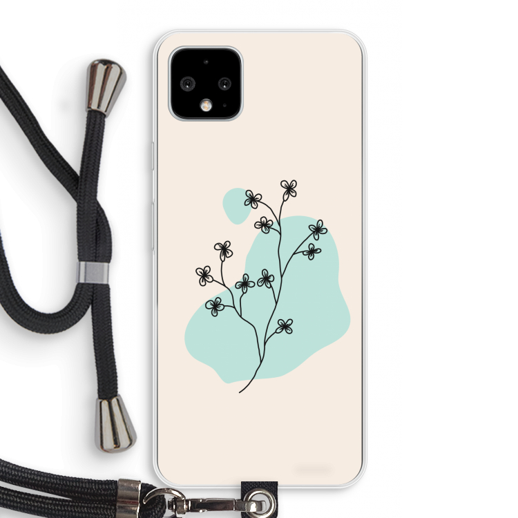 Love your petals: Pixel 4 XL Transparant Hoesje met koord