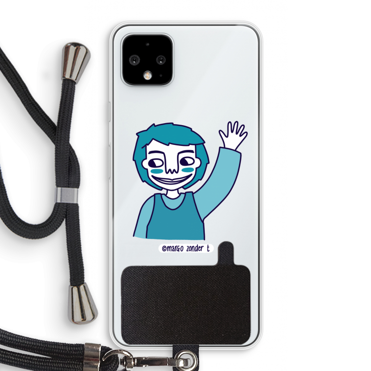 Zwaai: Pixel 4 XL Transparant Hoesje met koord