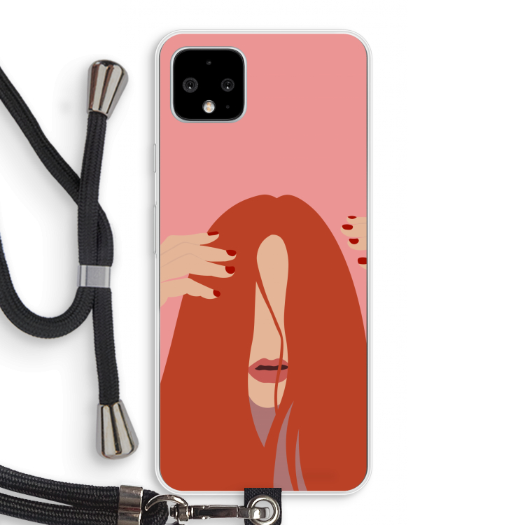 Woke up like this: Pixel 4 XL Transparant Hoesje met koord