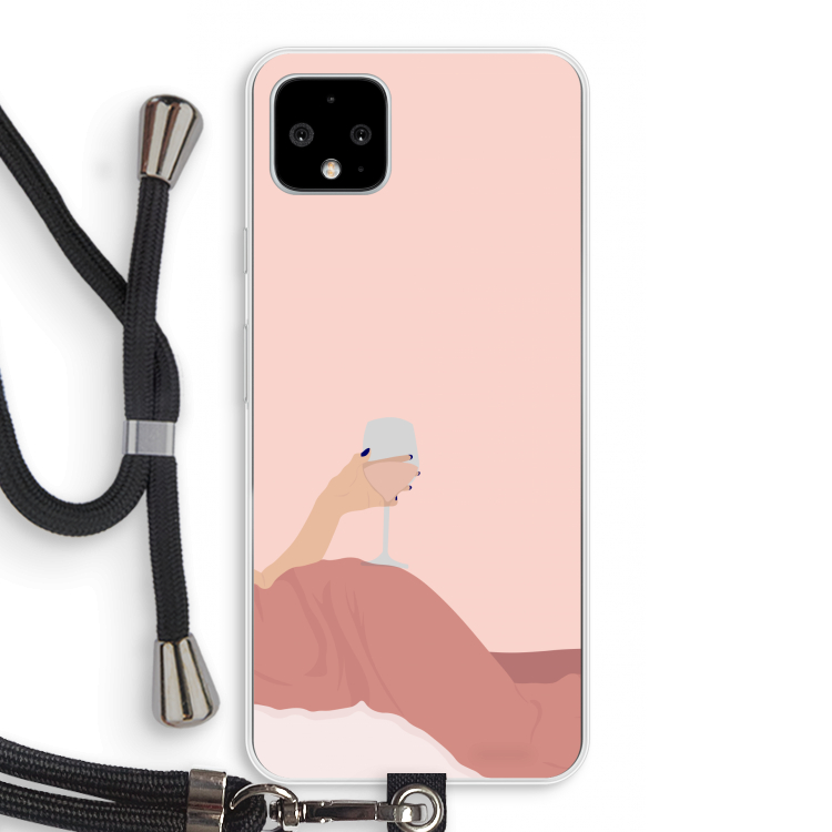 Wine: Pixel 4 XL Transparant Hoesje met koord