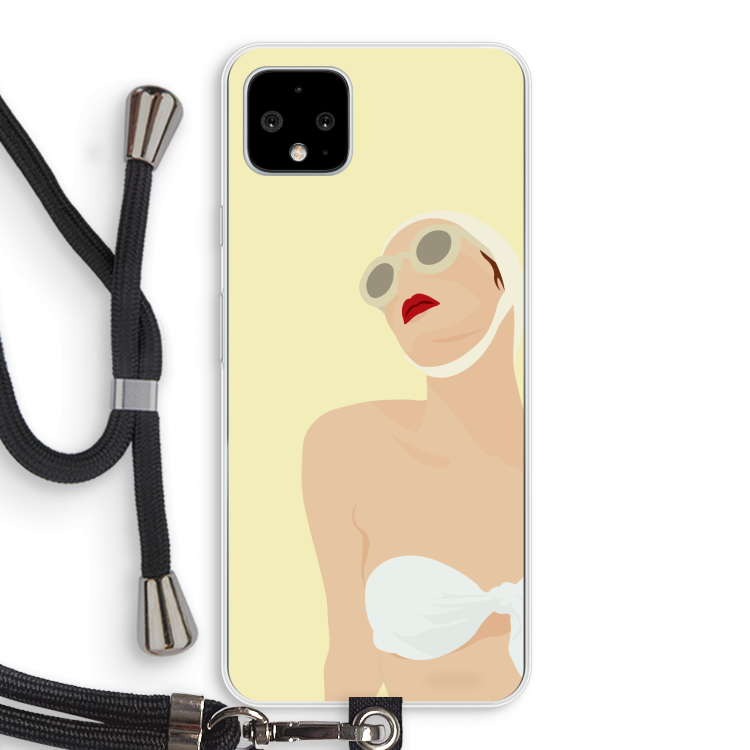 Summer: Pixel 4 XL Transparant Hoesje met koord