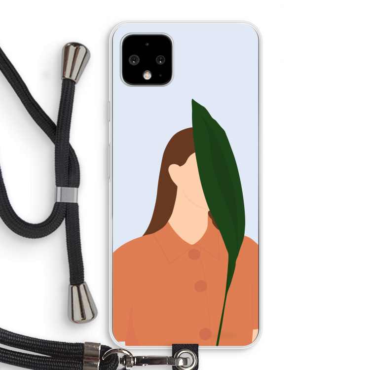 Leaf: Pixel 4 XL Transparant Hoesje met koord