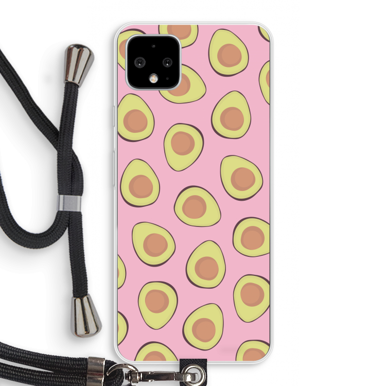 Dancing avocados: Pixel 4 XL Transparant Hoesje met koord