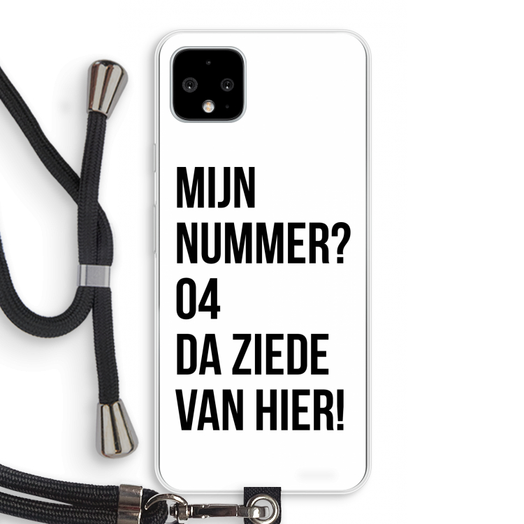 Da ziede van hier: Pixel 4 XL Transparant Hoesje met koord