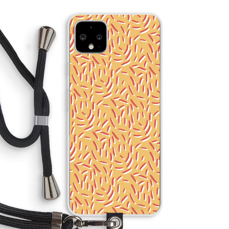 Camouflage: Pixel 4 XL Transparant Hoesje met koord