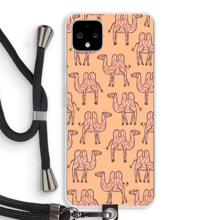 Kameel: Pixel 4 XL Transparant Hoesje met koord