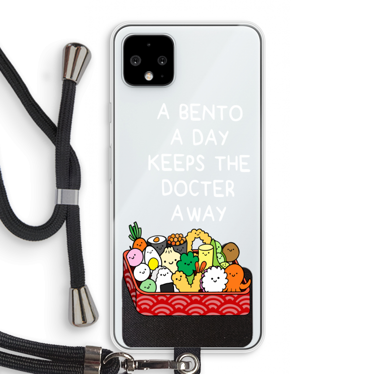 Bento a day: Pixel 4 XL Transparant Hoesje met koord