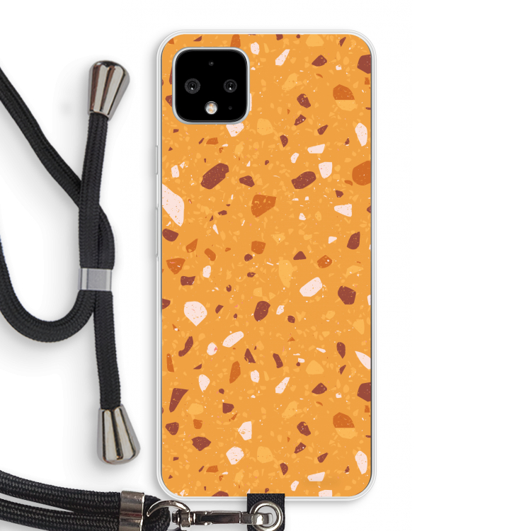 Terrazzo N°24: Pixel 4 XL Transparant Hoesje met koord