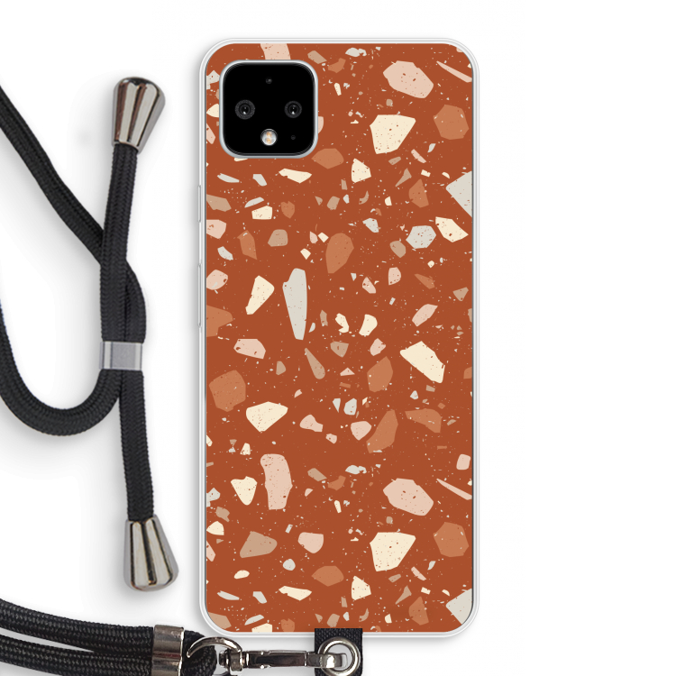 Terrazzo N°22: Pixel 4 XL Transparant Hoesje met koord