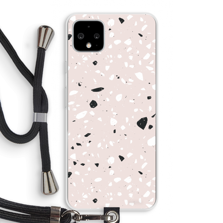 Terrazzo N°20: Pixel 4 XL Transparant Hoesje met koord