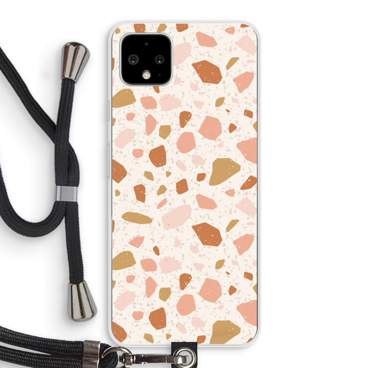 Terrazzo N°18: Pixel 4 XL Transparant Hoesje met koord