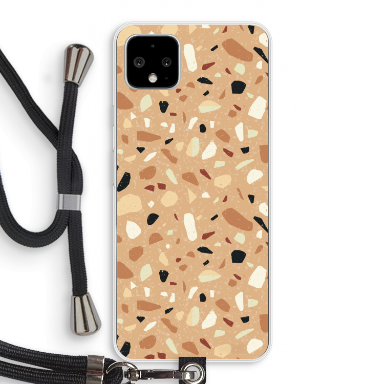 Terrazzo N°17: Pixel 4 XL Transparant Hoesje met koord