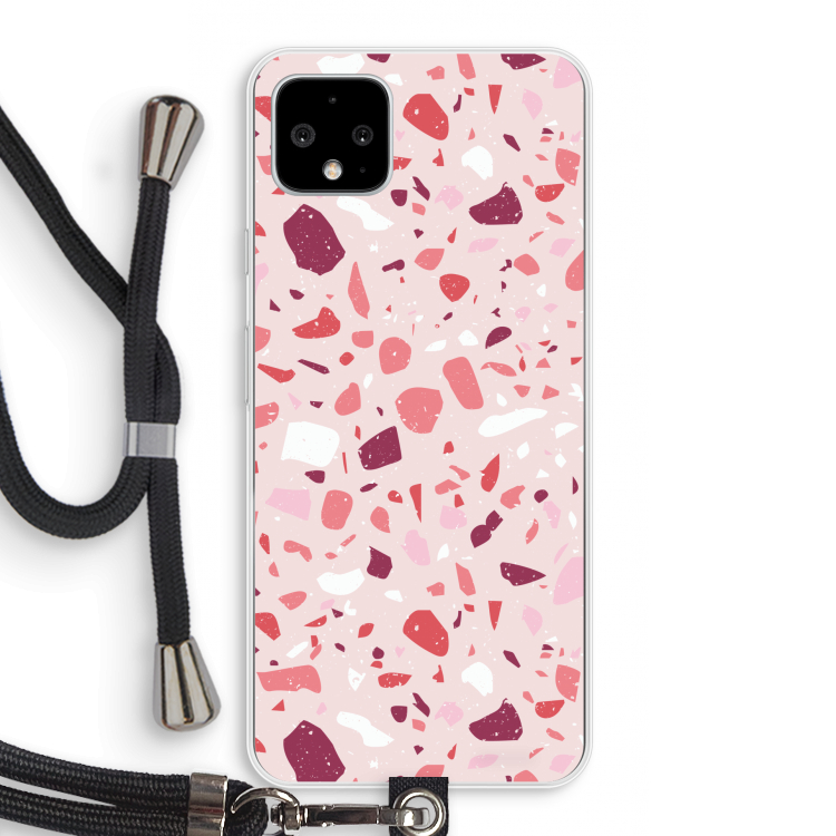 Terrazzo N°15: Pixel 4 XL Transparant Hoesje met koord