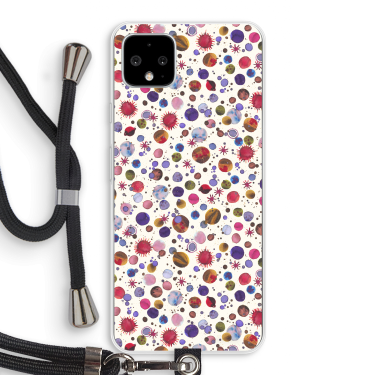 Planets Space: Pixel 4 XL Transparant Hoesje met koord
