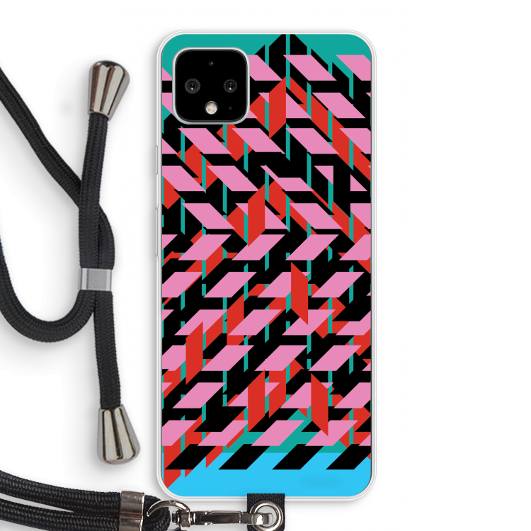 Skew Blush 2: Pixel 4 XL Transparant Hoesje met koord