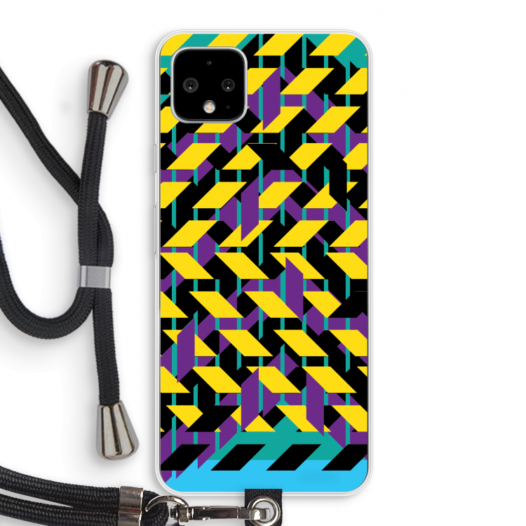 Skew Bee 3: Pixel 4 XL Transparant Hoesje met koord