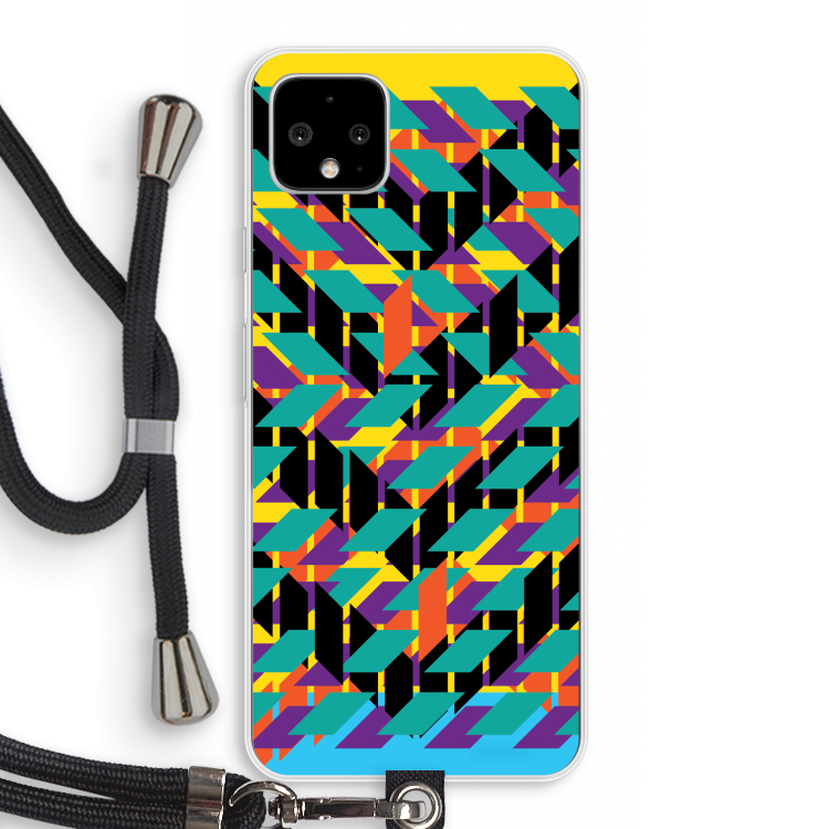 Skew Bee 1: Pixel 4 XL Transparant Hoesje met koord