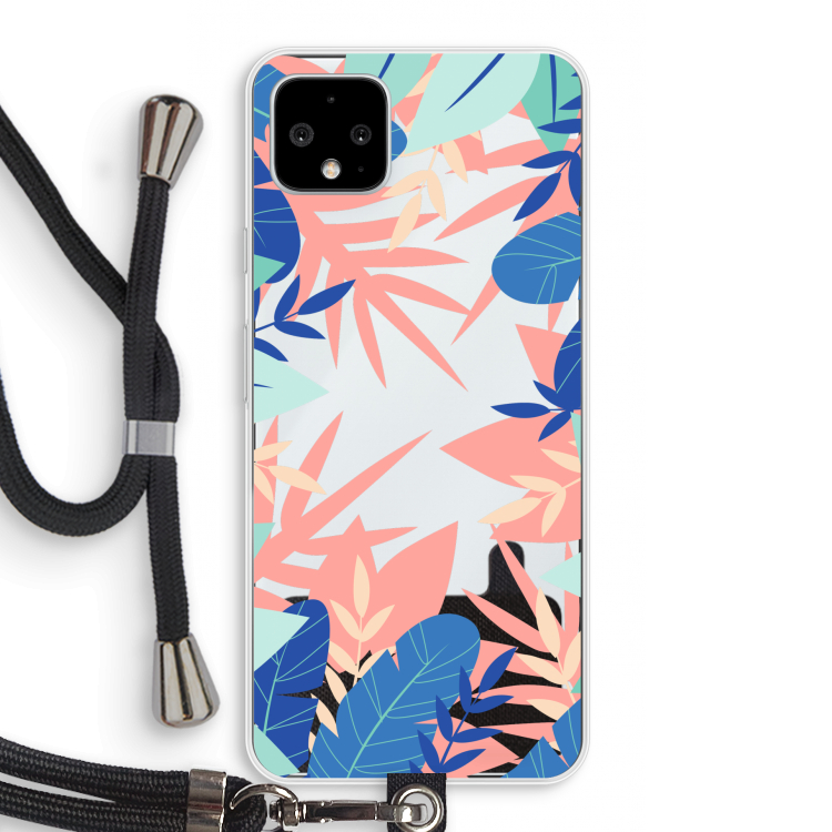 Tropisch: Pixel 4 XL Transparant Hoesje met koord