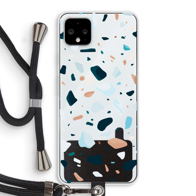 Terrazzo N°13: Pixel 4 XL Transparant Hoesje met koord
