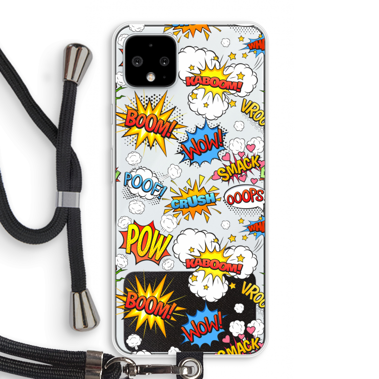 Pow Smack: Pixel 4 XL Transparant Hoesje met koord