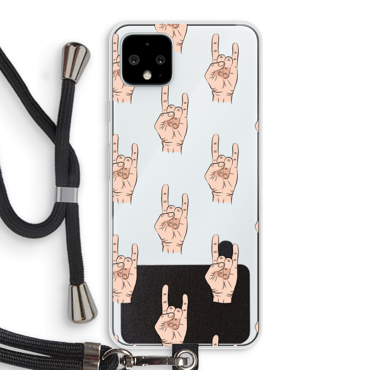 Rock: Pixel 4 XL Transparant Hoesje met koord