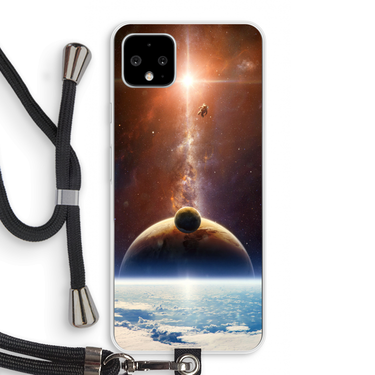 Omicron 2019: Pixel 4 XL Transparant Hoesje met koord