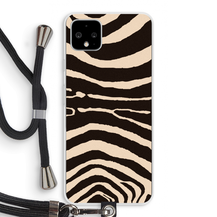 Arizona Zebra: Pixel 4 XL Transparant Hoesje met koord