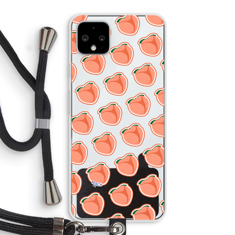 Just peachy: Pixel 4 XL Transparant Hoesje met koord