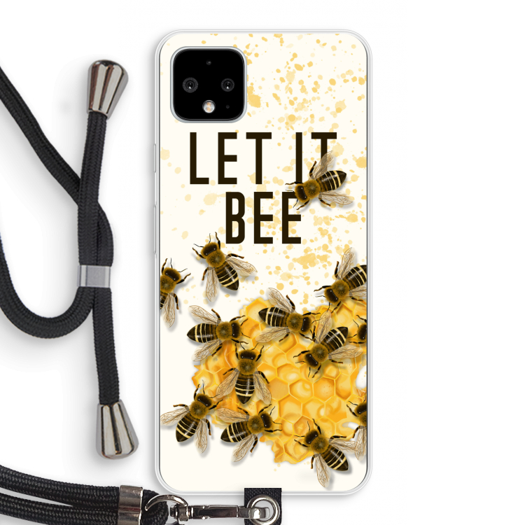 Let it bee: Pixel 4 XL Transparant Hoesje met koord