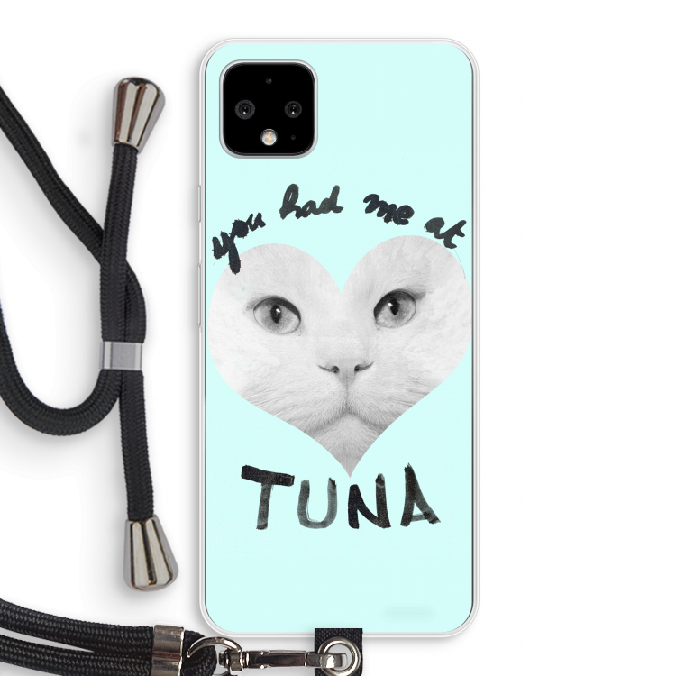 You had me at tuna: Pixel 4 XL Transparant Hoesje met koord