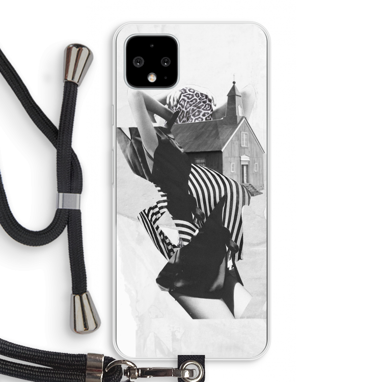 House: Pixel 4 XL Transparant Hoesje met koord