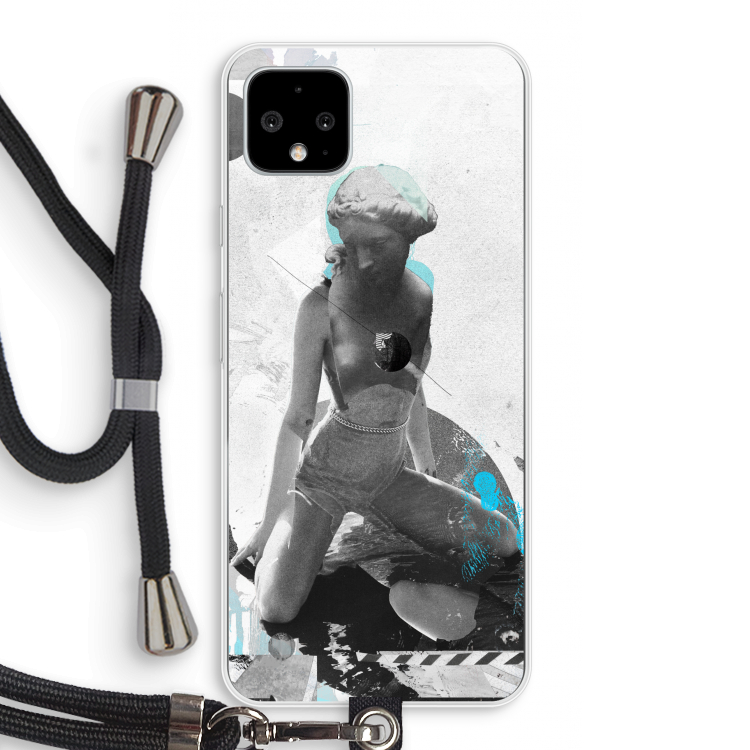I will not feel a thing: Pixel 4 XL Transparant Hoesje met koord