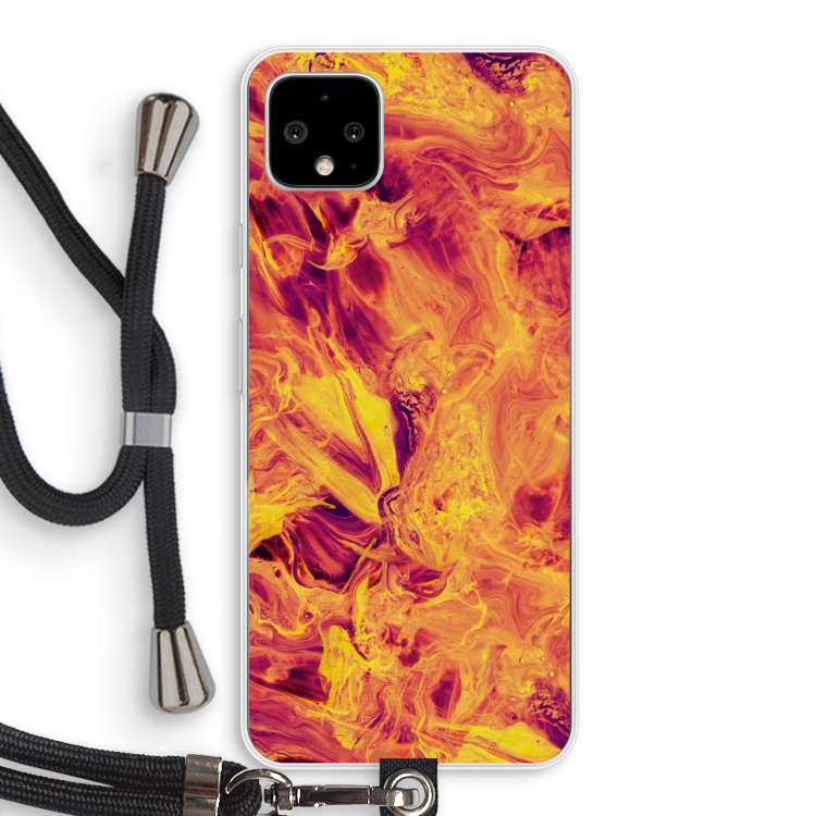 Eternal Fire: Pixel 4 XL Transparant Hoesje met koord