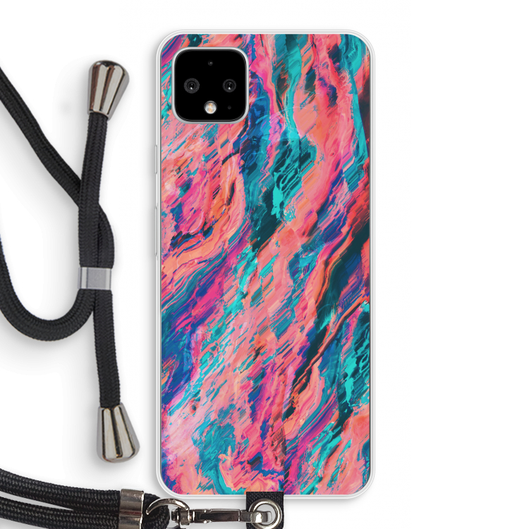 Electric Times: Pixel 4 XL Transparant Hoesje met koord