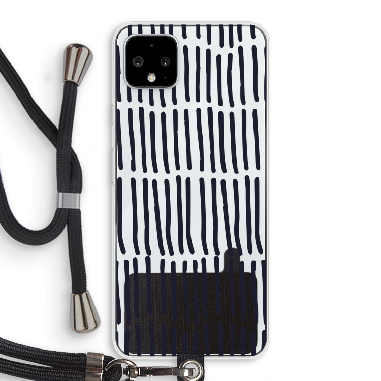 Moroccan stripes: Pixel 4 XL Transparant Hoesje met koord
