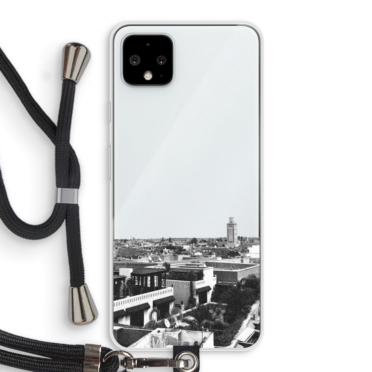 Marrakech Skyline : Pixel 4 XL Transparant Hoesje met koord