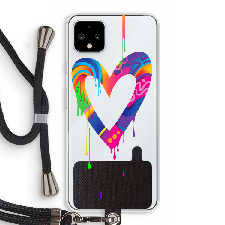 Melts My Heart: Pixel 4 XL Transparant Hoesje met koord