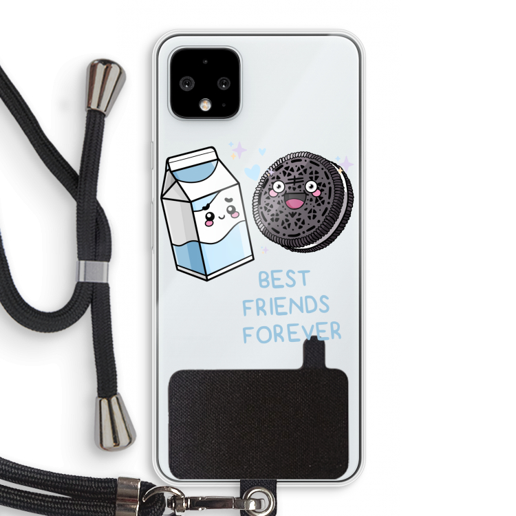 Best Friend Forever: Pixel 4 XL Transparant Hoesje met koord